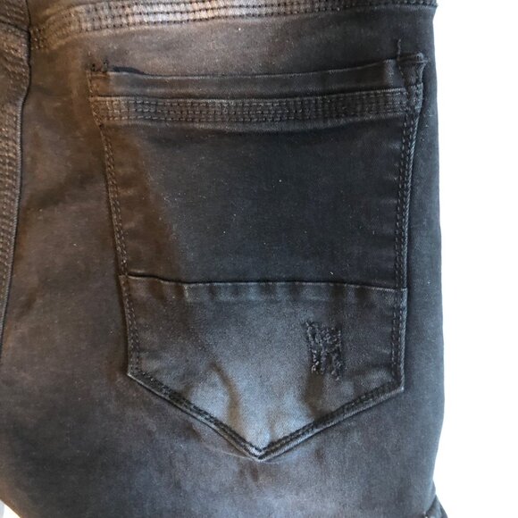 Emporio 10X Black Distressed Cargo Jogger Jeans Size M Slim Fit Denim - Picture 4 of 12